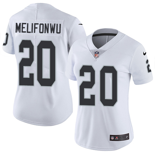 Nike Raiders #20 Obi Melifonwu White Women's Stitched NFL Vapor Untouchable Limited Jersey